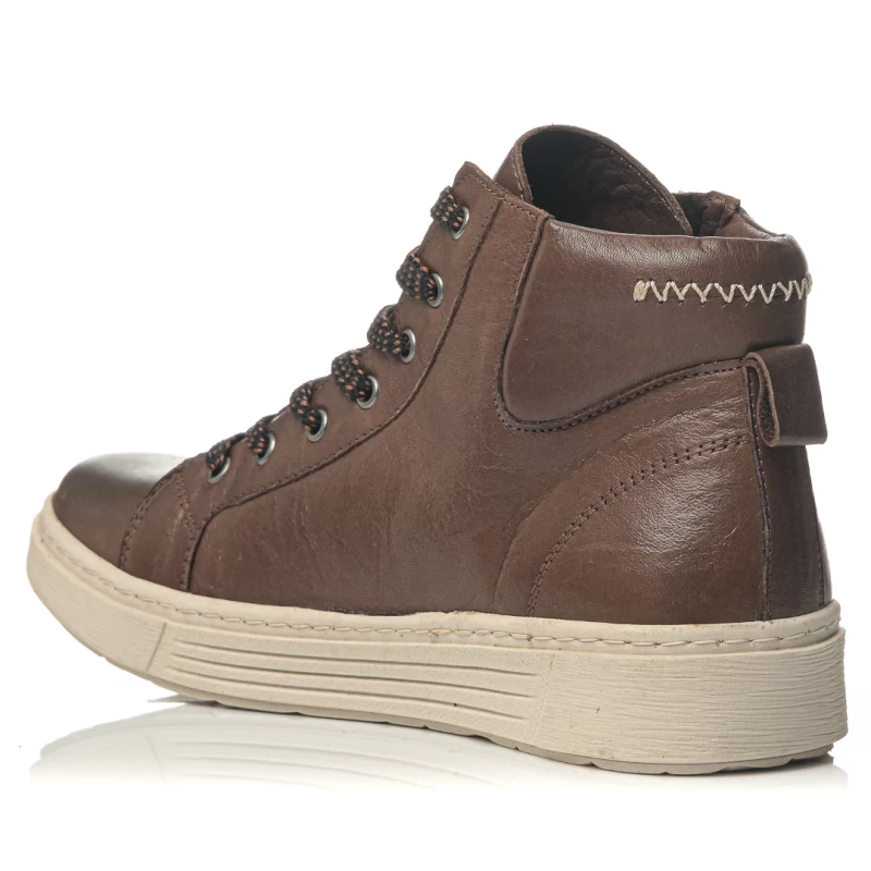 Γυναικείο ανατομικό δερμάτινο μποτάκι Safe Step PH4941