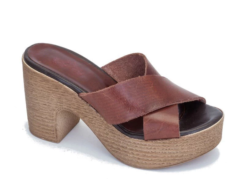 Γυναικεία ανατομική δερμάτινη πλατφόρμα Sunshine 2540