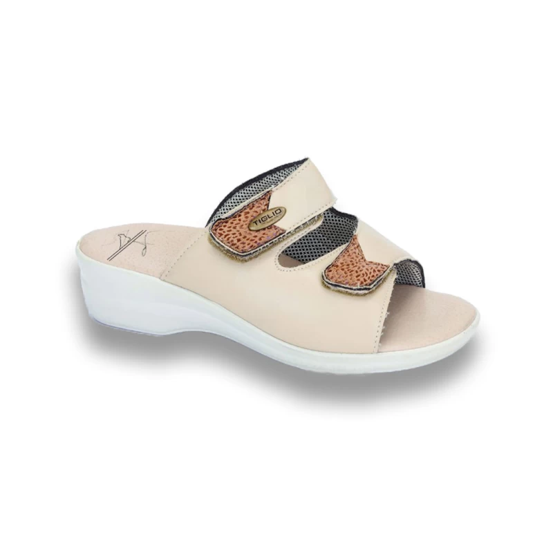  Γυναικεία ανατομική δερμάτινη παντόφλα SaveYourFeet 6001