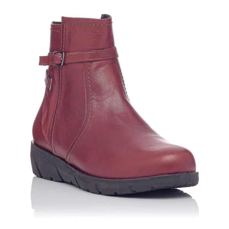 Γυναικείο ανατομικό δερμάτινο μποτάκι Safe Step PH4921