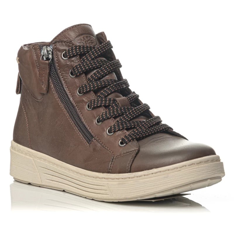 Γυναικείο ανατομικό δερμάτινο μποτάκι Safe Step PH4941