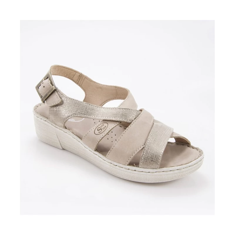 Κωδικός Α800-51 - Safe Step Δερμάτινο γυναικείο ανατομικό πέδιλο . 