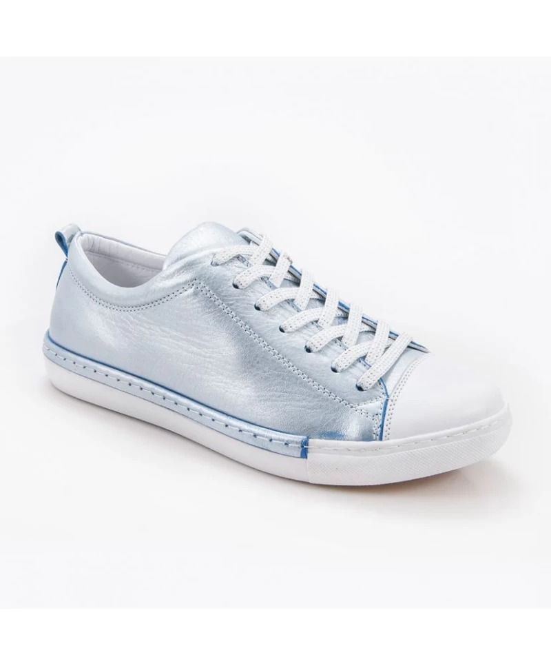 Γυναικείο Δερμάτινο Ανατομικό Sneaker με κορδόνι - Safe Step 68505 