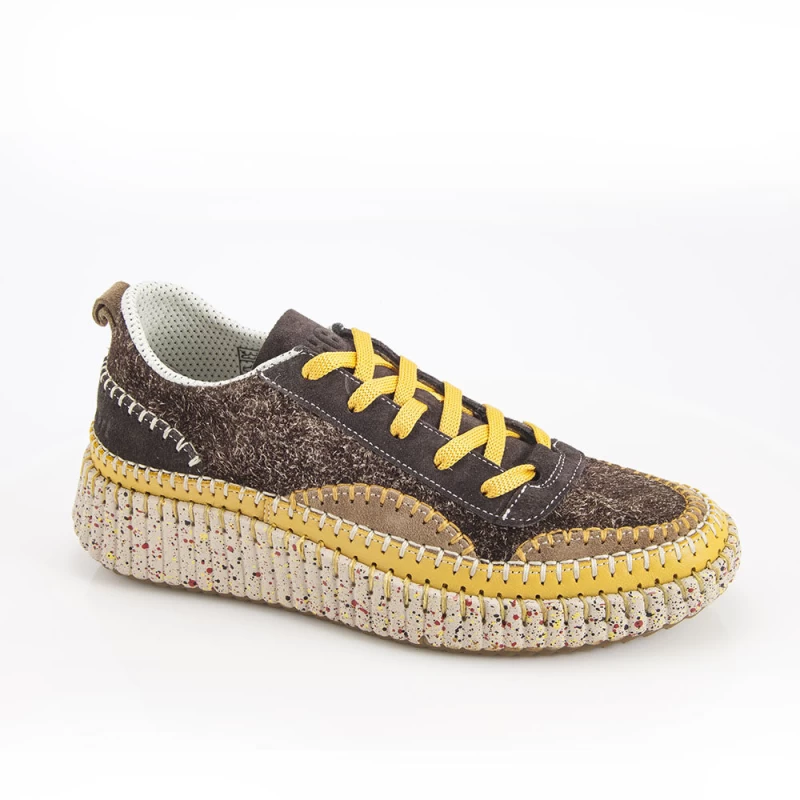 Γυναικείο Ανατομικό Sneaker Hello Comfort - HC6012 (Coffee) 